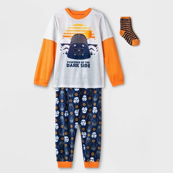Disney Other - Disney Star Wars Orange Boy’s Pajamas 3 Pcs Set